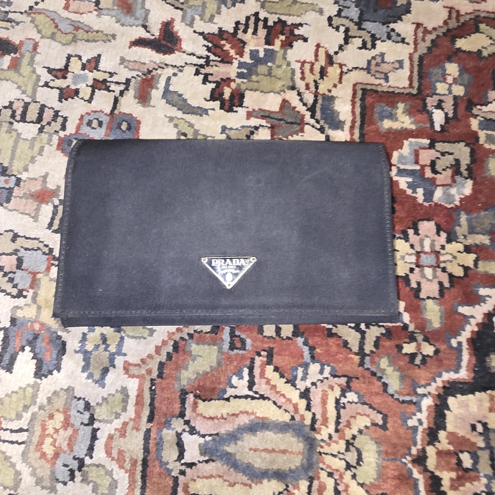 Prada Tessudo Black Nylon Convertible Wallet. Unisex